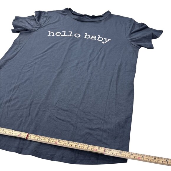 Isabel Maternity "Hello Baby" Graphic Tee Shirt Medium Gray - Picture 10 of 10